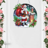 VODAPYC Christmas Diamond Art Hanging Kit for Adults, DIY Double
