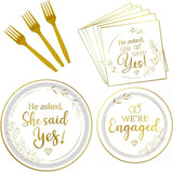 She Said Yes Decorations 96PCS Engagement Party Decorations He Asked