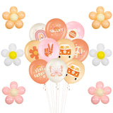 Hiboom 72 Pcs Groovy Retro Hippie Balloons Boho Peace Party Decor 12