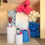 Pink Blue White Balloons, 12 Inch Royal Blue Hot Pink Fuchsia Pearl