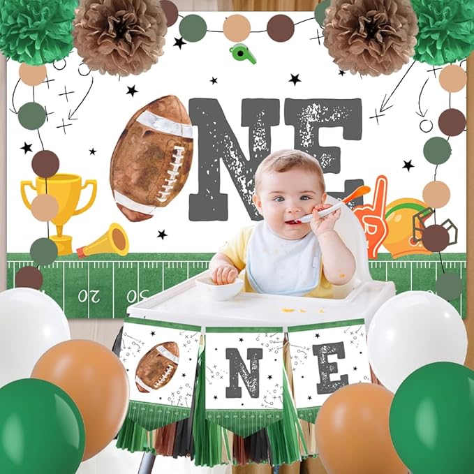 Football 1st Birthday Party Decorations Football 1st High Chair