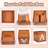 Baby Shower Decorations Boxes with Letters for Gender Reveal Wood 4