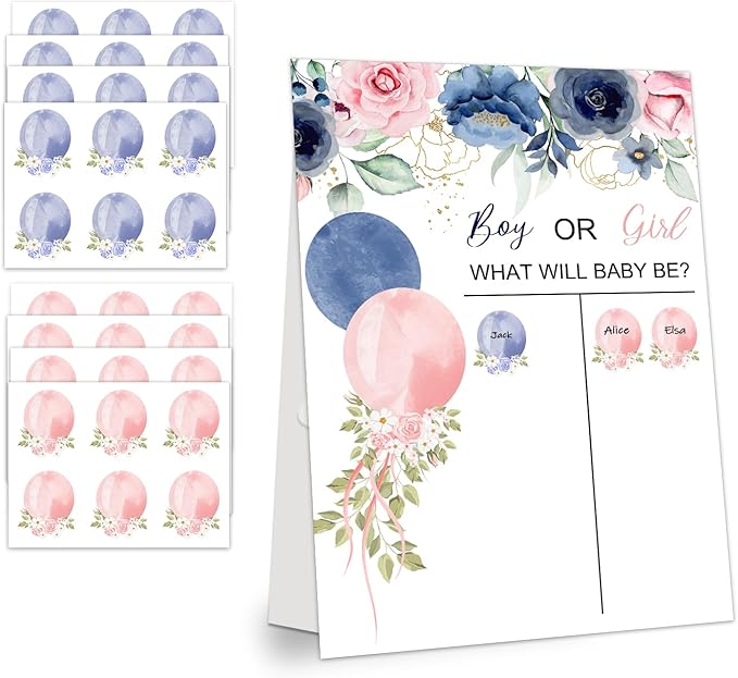 Gender Reveal Party Games Rose Theme Baby Gender Reveal Voting Board