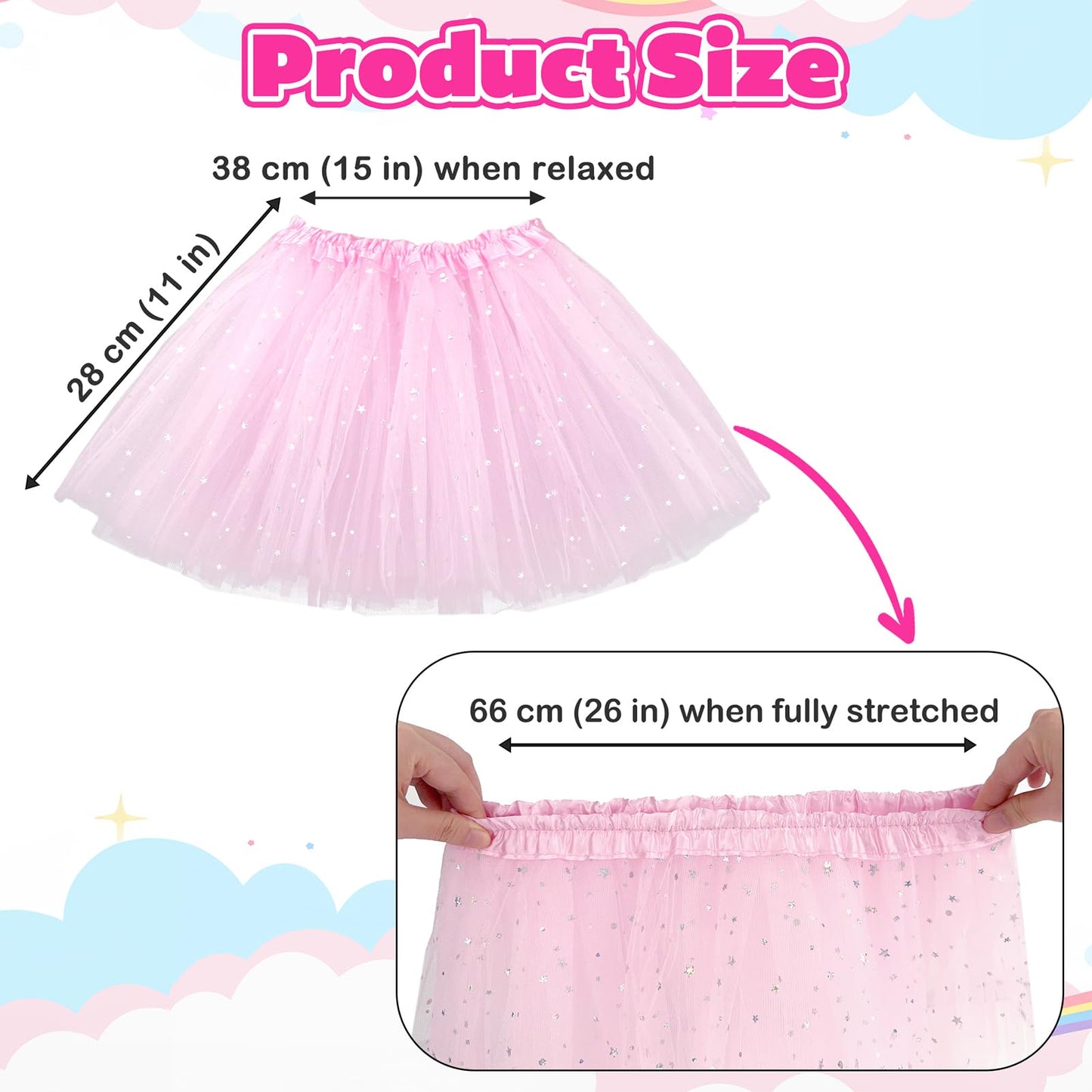 kilofly 6pc Pink Girls Ballet Tutu Kids Birthday Princess Party Favor