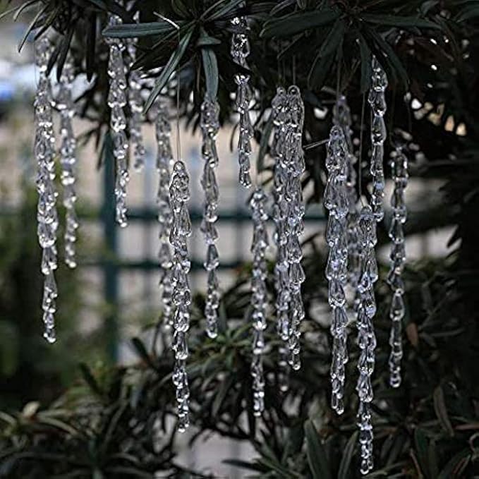 25 pcs icicles Ornament Set - ToBeIT Christmas Decoration Acrylic