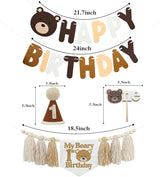 Bear 1st Theme First High Chair Banner For 1st Birthday Party