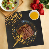 Black and Gold Party Supplies Includes 9" Paper Plates and Napkins