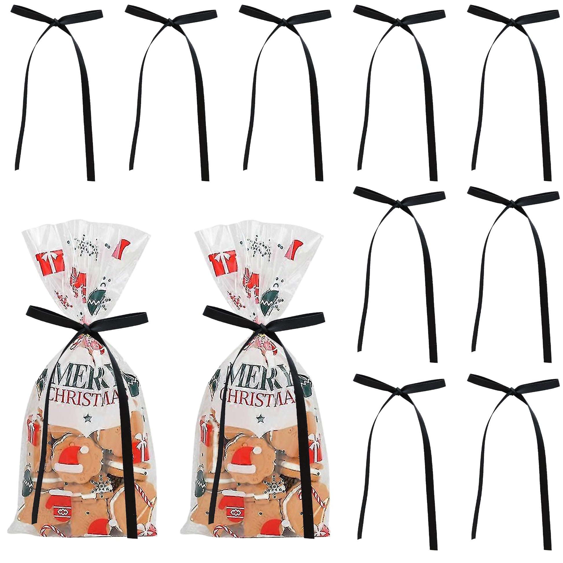 Gyufise 30Pcs Bowknot Cake Toppers Bow Cake Decorations Picks Bab Blac