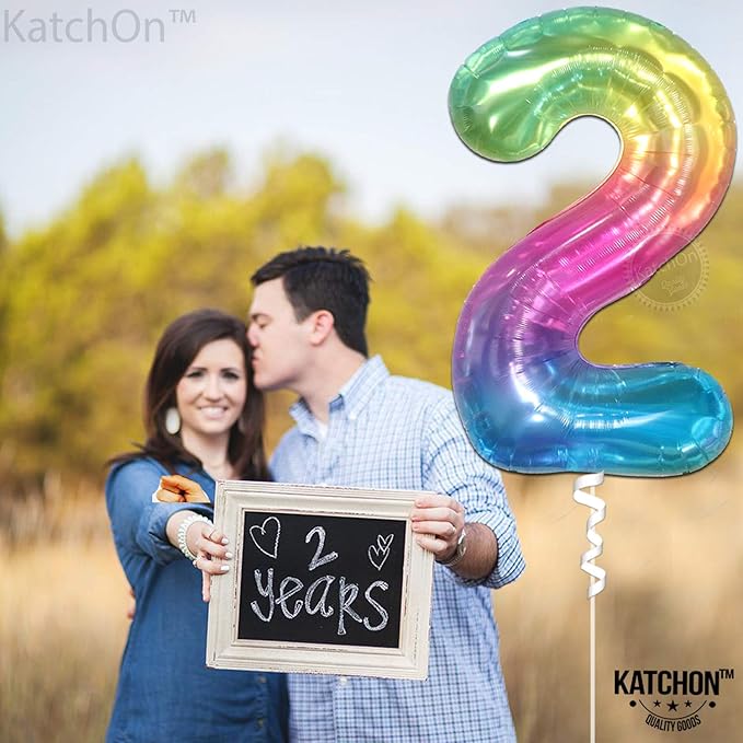 KatchOn, Giant Jelly Number 2 Balloon - 40 Inch | 2nd Birthday