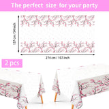 98Pcs Cherry Blossom Party Supplies Cherry Blossom Plates and Napkins