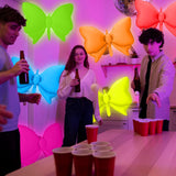 Vertintong 12 Pcs Bow Glow in The Dark Neon Balloons Foil Birthday