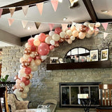 Dusty Pink and Rose Gold Balloons 12In Retro Blush Pink Beige White
