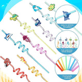 16 Sets Under the Sea Ocean Party Favors Goodie Cups with Lids and
