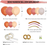 Boho Balloon Garland Blush Nude Dusty Pink Brown White Sand Long