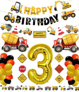 Construction 3rd Birthday Party Supplies for Boys with Dump Truck