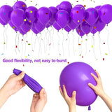 Purple Balloons 100 Pack 12 inch Thicken Latex Matte Purple Balloons