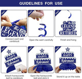 Retirement Party Decorations Blue Silver 20PCS Kit Banner Backdrop