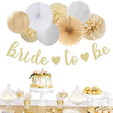 Champagne Gold White Bridal Shower Party Decorations 31pcs Bride to