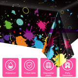 Glow Party Table Covers Neon Plastic Tablecloths 108 x 54 Inch