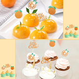 Zonon 48 Pcs Baby Shower Little Cutie Glitter Cupcake Toppers