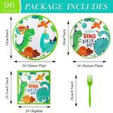 96 Pcs Dinosaur Party Supplies Dinosaur Theme Birthday Party