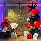 Red Black and Gold Balloons 60Pcs 12 Inch Red and Black Gold Party