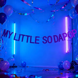 “MY LITTLE SODA POP” Kpop Music Movie Party Banner, Purple Soda Theme
