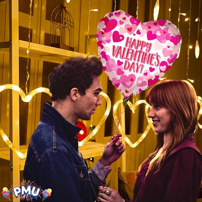 10Pcs 18 Inch Red Heart Balloons Valentine's Day Heart Shape Foil