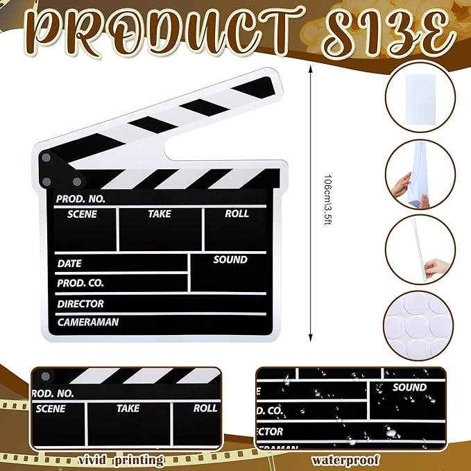 42 Movie Night Clapboard Cardboard Cutout Stand up Life Size Movie
