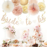 Champagne Gold Beige Fall Bridal Shower Party Decorations 36pcs
