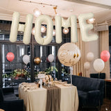 40 Inch Cream White HOME Balloon Banner – Large Ivory Alphabet Mylar