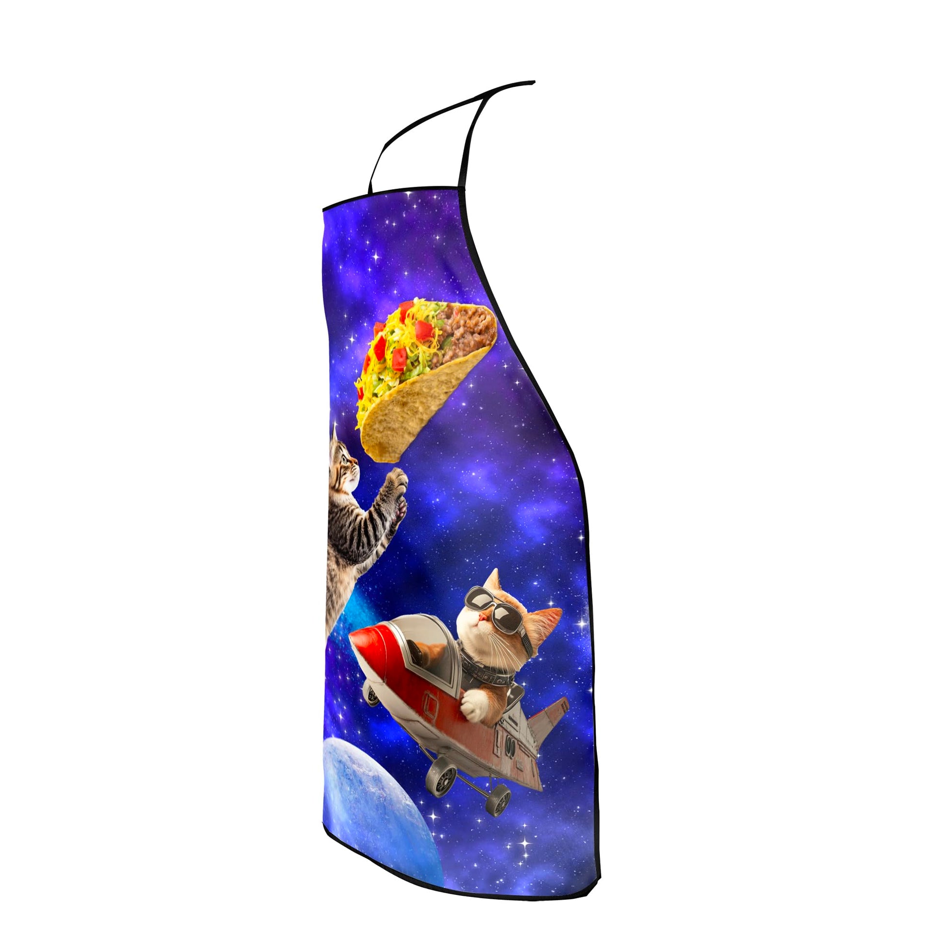 Cute Cat Apron Purple Galaxy Kitten Aprons for Kids Funny Universe