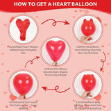 Red Heart Balloons Valentines Day Balloons 18 Inch Heart Shaped
