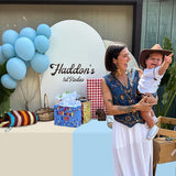 12 Pack Cowboy Baby Shower Plastic Tablecloth for Rectangle Tables