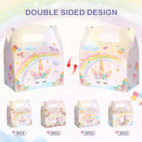 WERNNSAI 12 Pcs Unicorn Party Favor Boxes- Rainbow Unicorn Goodies