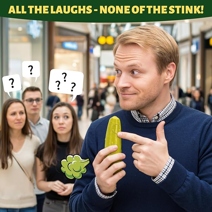 Fart Sounds Pickle - 30+ Unique Farts, Farting Cucumber Toy - Funny
