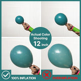 PartyWoo Slate Blue Balloons 50 pcs 12 Inch Dusty Blue Green Balloons