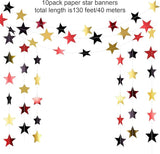 Patelai Glitter Star Garland Banner 2026 Graduation Decor 130 Feet #7
