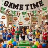 Football Party Decorations Banner & Spiral Set GAME TIME Banner with