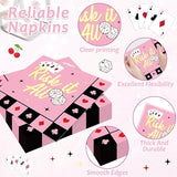 96 Pcs Casino Paper Party Plates and Napkins for Las Vegas Themed