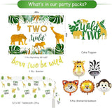 Two Wild Birthday Decorations Safari Jungle Theme 2nd Birthday Party