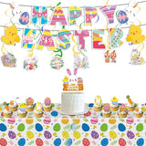 Easter Party Decorations Supplies Bunny Egg Garland Happy Banner