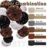 PartyWoo Brown Crepe Paper Streamers 4pcs 328ft Pack of Brown Crepe