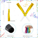 LCPQMZGH 24 Pcs Party Blowers, New Years Eve Noise Makers, Gold Noise