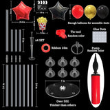Movie Night Balloon Stand Set Red Gold Black Balloons for Film Party