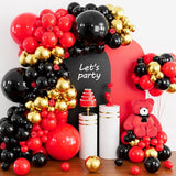 100pcs Black and Gold Balloons 12 Inch Metallic Gold and Black latex
