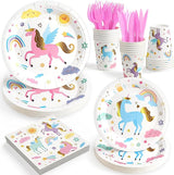 144Pcs Unicorn Birthday Party Supplies Decorations Kids Girl Themed