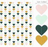 Sage-Green Mint Pink-Gold Love-Heart Garland - 52Ft Rustic Wedding