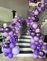 Purple Balloons - 12 Inch Dark Metallic Purple Balloons Macaron