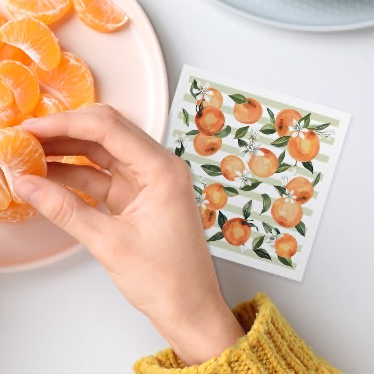 Little Cutie Baby Shower Beverage Napkins / 48 Citrus Cocktail Napkins